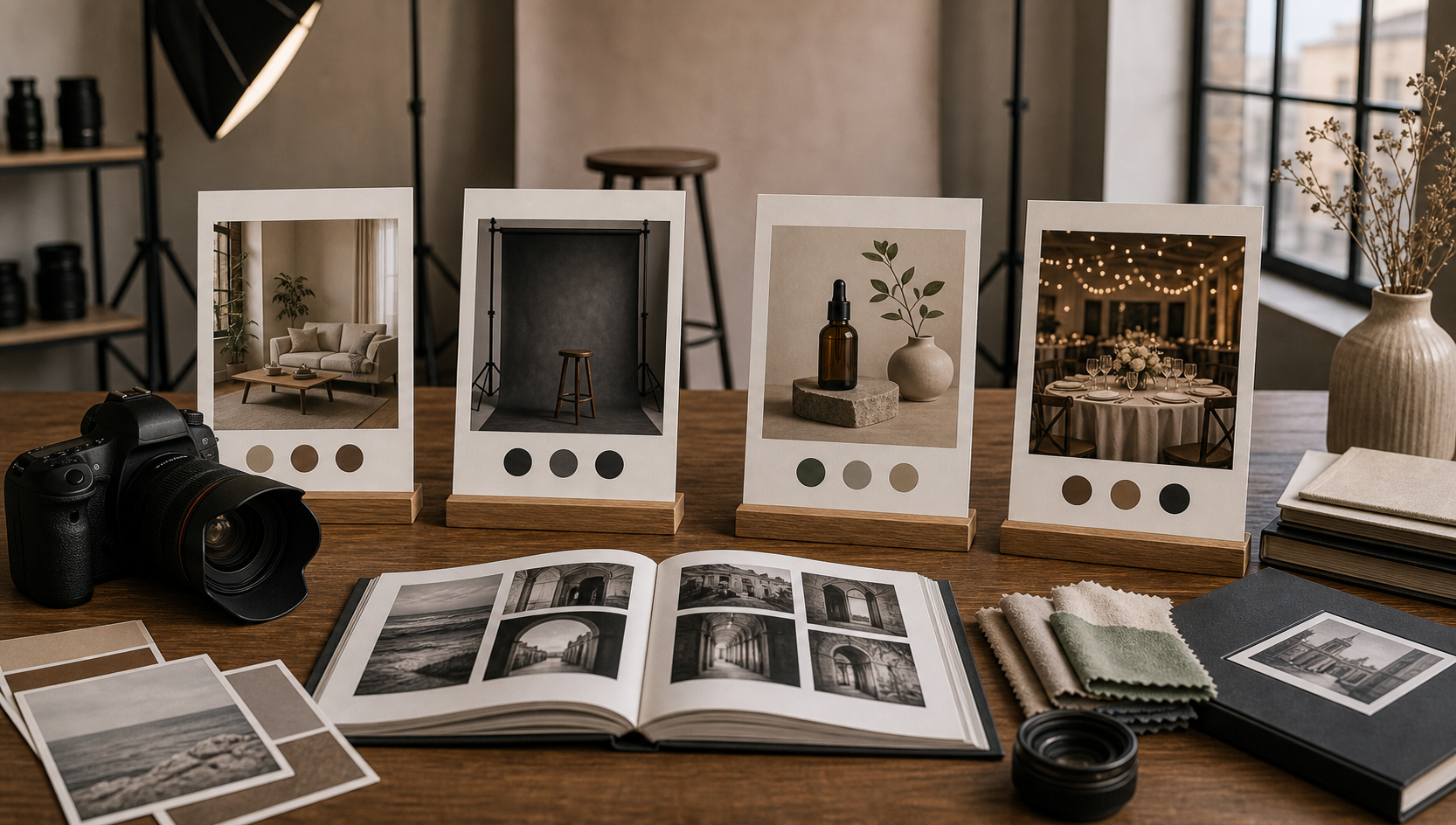 Set still life per fotografia di catalogo prodotti